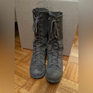 Women's Black Lace-Up Boots